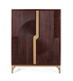 GINER Y COLOMER Mueble bar de madera de mango y metal color Cerezo